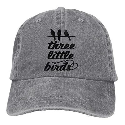 XZFQW Three Little Birds Trend Printing Cowboy Hat Fashion Baseball Cap for Men and Women Black