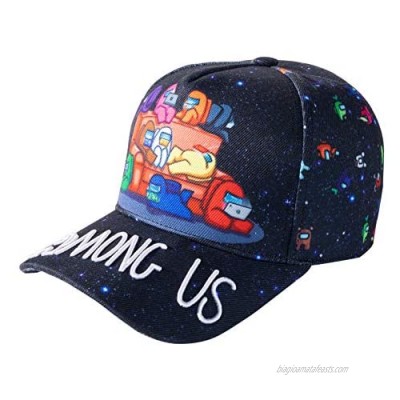 Among Us Kids Baseball Cap  Adjustable Outdoor Sports Hat  Black Unisex Printed Embroidery Game Peripheral Cap