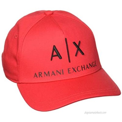 AX Armani Exchange Men's Logo Hat  Black  One Size