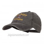 e4Hats.com US Navy Veteran Military Embroidered Washed Cap