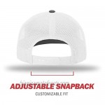 Richardson Unisex 112 Trucker Adjustable Snapback Baseball Cap Split Charcoal/White One Size Fits Most