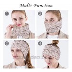 3 Pack Winter Headbands for women Ear Warmer Headband Cable knitted Head Wrap Twist Fuzzy Fleece Lining