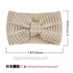 5PCS Womens Chunky Cable Knit Crochet Turban Headbands Winter Warm Twist Head Wrap Ear Warmers
