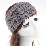 5PCS Womens Chunky Cable Knit Crochet Turban Headbands Winter Warm Twist Head Wrap Ear Warmers