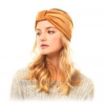 by you Women Winter Soft Velvet Knotted Headwrap Headband Turban Style Ear Warmer (Velvet Solid - Beige)