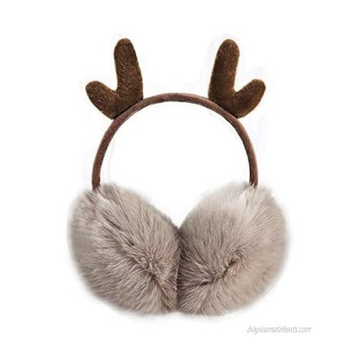 Earmuffs Ear Warmers For Women Faux Furry Foldable Winter Outdoor Ear Covers Headband Earwarmer for Cold Weather