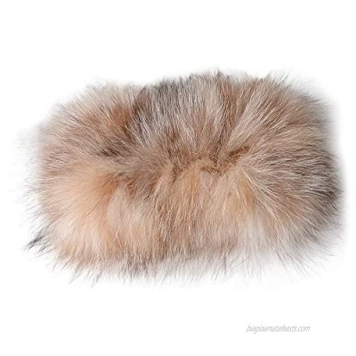 Fox Fur Headband Women's Winter Knit Neck Warmer Real Fur Headbands Women Scarf Muffler