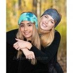 Funky Junque Women's Headwrap Tie Dye Headband Soft Knit Warm Winter Ear Warmer
