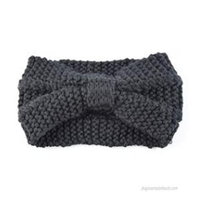 HENGSONG Women Girls Knit Crochet Bow Headband Head Wrap Hat Ear Warmer