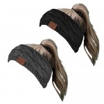 HW-6033-2-20a-0670 Headwrap Bundle - Solid Black & Solid Charcoal (2 Pack)