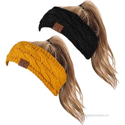 HW-6033-2-20a-0672 Headwrap Bundle - Black & Mustard (2 Pack)