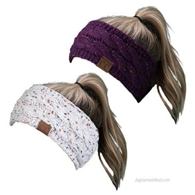 HW-6033-2-2540 Headwrap Bundle - Confetti Ivory & Confetti Purple (2 Pack)