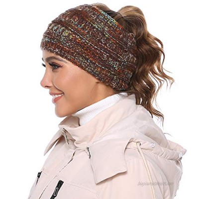 iClosam Womens Cable Knit Ear Warmer Headband Winter Lined Headwrap