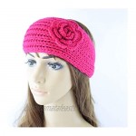 LeJulyeekay Women's Crochet Headband Hair Bands Headwrap with Flower Ear Warmers