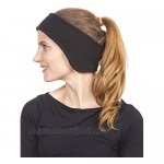 Mens/Womens Soft Stretch Fleece Headband Ear Warmer Black