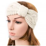 NISHAER Women's Chunky Cable Knitted Turban Headband Ear Warmer Head Wrap
