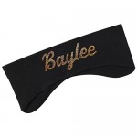 Polar Fleece Ear Warmer Headbands with Custom GLITTER Text for Cold Weather PERSONALIZED