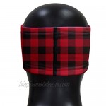 Shimmer Anna Shine Ear Warmer Thermal Headband (Red and Black Buffalo Plaid)