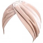 Unisex Turban Hat Vintage Stretch Velvet Twist Pleasted Head Wrap Headband Arab Hair Wrap Chemo Turban Headwear