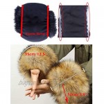 Women Faux Fur Headband Arm Wrist Cuffs Sleeves Elastic Head Warmer Earmuffs