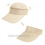 2in1 Sun Visor Running Hat Large Brim Summer Mesh Beach Golf Tennis Baseball Cap