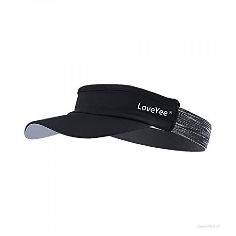 LoveYee Sports Sun Visor Hats for Women Golf Riding Runing (Black)
