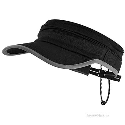 SNSUSK Sports Sun Visor Adjustable Tennis Golf Sun Hat Cap with Elastic String