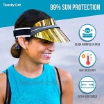 Toasty Cat Sport Visor with Shield - Visors for Women and Men - Sunburst Orange