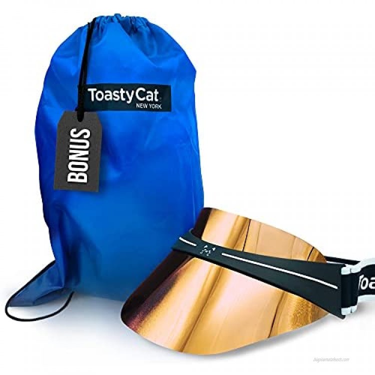 Toasty Cat Sport Visor with Shield - Visors for Women and Men - Sunburst Orange