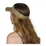 TOP HEADWEAR TopHeadwear Glitter Sequin Visor Hat