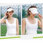 Women's Sun Visors Long Brim Thicker Sweatband Adjustable Sport Visor Hat