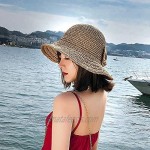 Foldable Wide Brim Floppy Straw Beach Sun Hat Summer Hat for Women Girls
