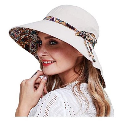 HAPEE Womens Garden Hat Both Sides wear  Foldable Wide Brim UPF 50+ pefect for Women Fishing