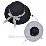 SOMALER Sun Hats for Women Roll-up Wide Brim Summer Beach Hat Foldable Floppy Cotton Hat