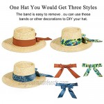 Wide Brim Straw Panama Hat Fedora Summer Beach Sun Hat UPF50+ Straw Hat for Women and Men