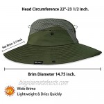 Women Outdoor Sun Protection Fishing Hats Wide Brim Bucket Cap Breathable Packable Ponytail Hole Boonie Hiking
