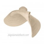 Womens Fashion Super Large Brim Sun Hat 2021 Summer Sun Protection Straw Hat Foldable Beach Traveling Sunhat