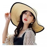 Women's Foldable Wide-Brimmed Beach Hat Summer Sun Beach Hat
