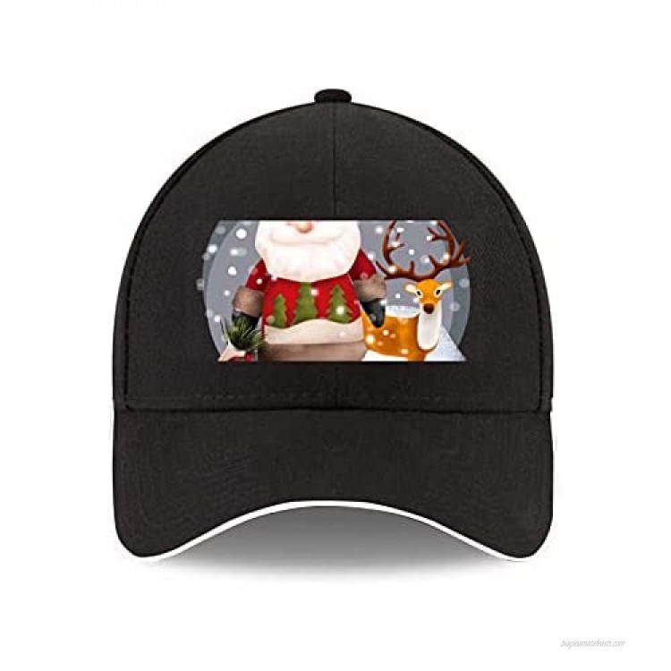 Jovno Christmas Blessing from Santa Unisex Fashion White Edge Curved Edge Baseball Cap Reinforced Cap Top Fashion Hat Shape Long Lasting Profile Wearable Style 3221171