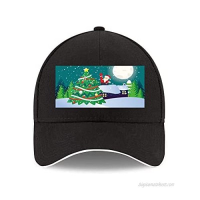 Jovno Christmas Blessing from Santa Unisex Fashion White Edge Curved Edge Baseball Cap Reinforced Cap Top Fashion Hat Shape Long Lasting Profile Wearable Style 3221256