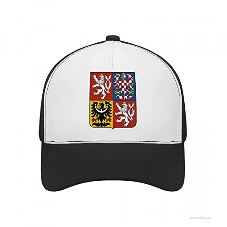 Jovno Cowboy Sun Hats Coat of Arms of The Czech Republic Outdoor Shapeable Fashion Panama Sun Fisherman Hat
