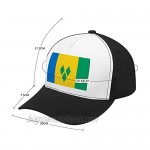Jovno Cowboy Sun Hats Saint Vincent and The Grenadines Flag Outdoor Shapeable Fashion Panama Sun Fisherman Hat