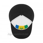 Jovno Cowboy Sun Hats Saint Vincent and The Grenadines Flag Outdoor Shapeable Fashion Panama Sun Fisherman Hat