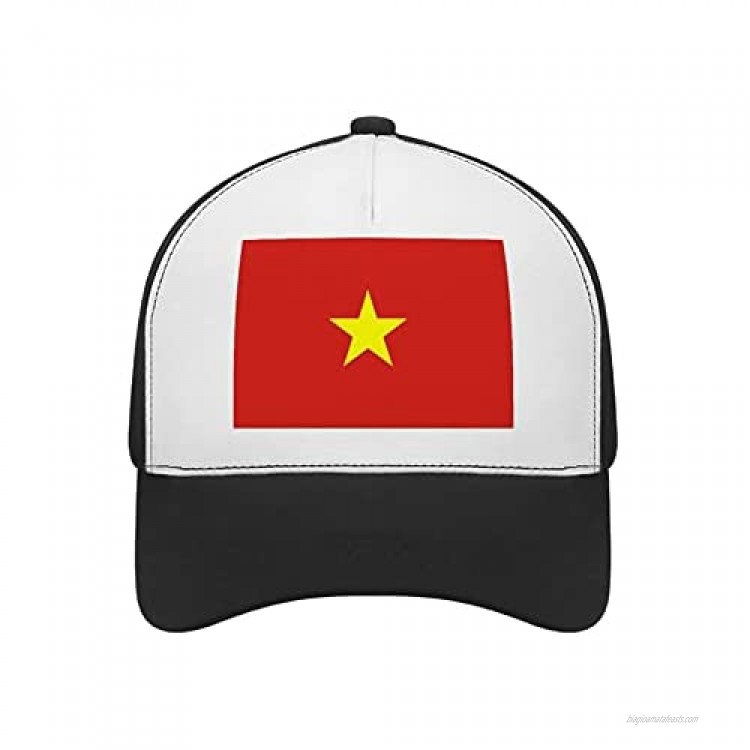 Jovno Cowboy Sun Hats Vietnam Flag Outdoor Shapeable Fashion Panama Sun Fisherman Hat