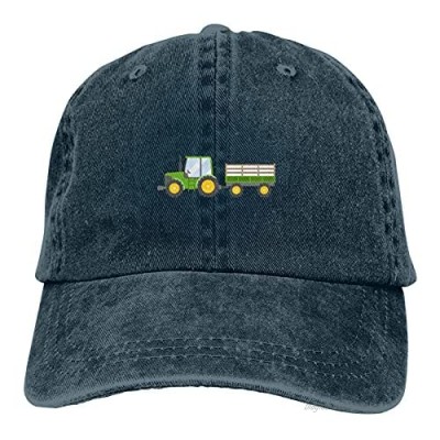 KENT HILL Green Tractor with Trailer for Farming icongraduation Cap Golf Hats Men Dry Hair Cap Casquette