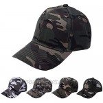 Mens Womens Army Military Camo Cap Adjustable Camouflage Baseball Hats for Hunting Fishing Outdoor Activities