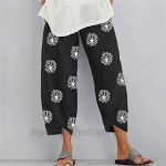 raillery Women Casual Loose Print Pants Elastic Waist Comfy Lightweight Trousers Boho Harem Sweatpants with Pockets