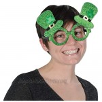 St. Patrick'S Day Green Irish Adult'S Day Fun Shamrock Green Hat Glasses