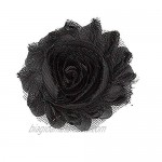 BERON 26 Pair 52pcs 2.5 Inch Chiffon Fabric Rose Flower Shabby Flowers Headband Flower AIHB001