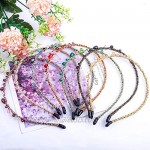 Candygirl Women/Girls Rhinestone Headband Jewel Headbands Diamond Headband Crystal (7pc Set Bejeweled Sparkle Headbands)